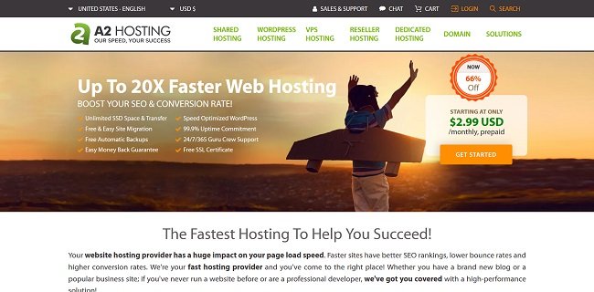 A2 Hosting Website 20X FASTER Web Hosting WordPress Hosting