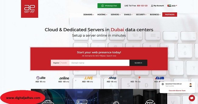 AEserver Hosting Review Buy AE Domain Names Website Hosting Emails Cloud Servers in UAE