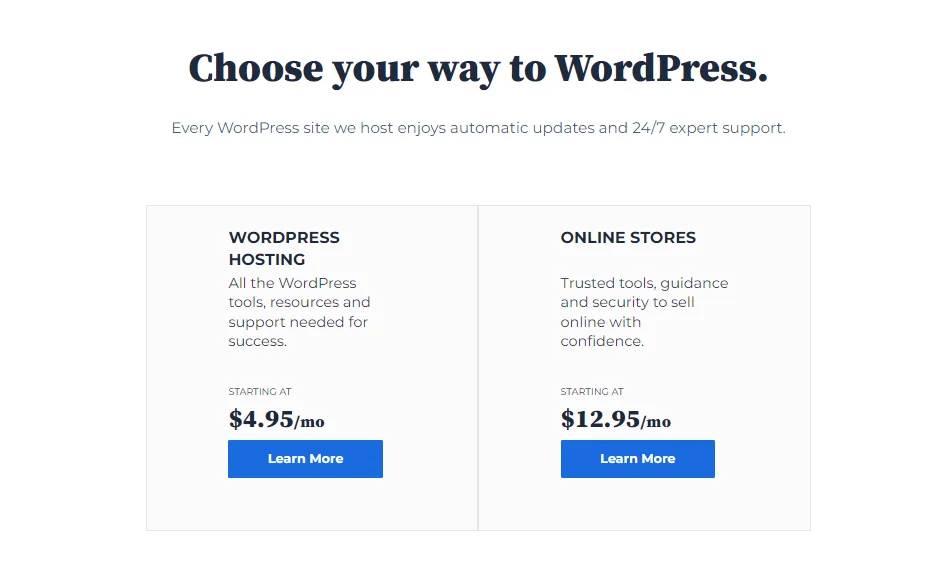Bluehost WordPress hosting Pricing